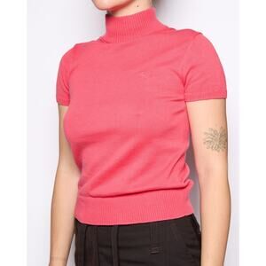 Burberry Pink Turtleneck Knit Sweater